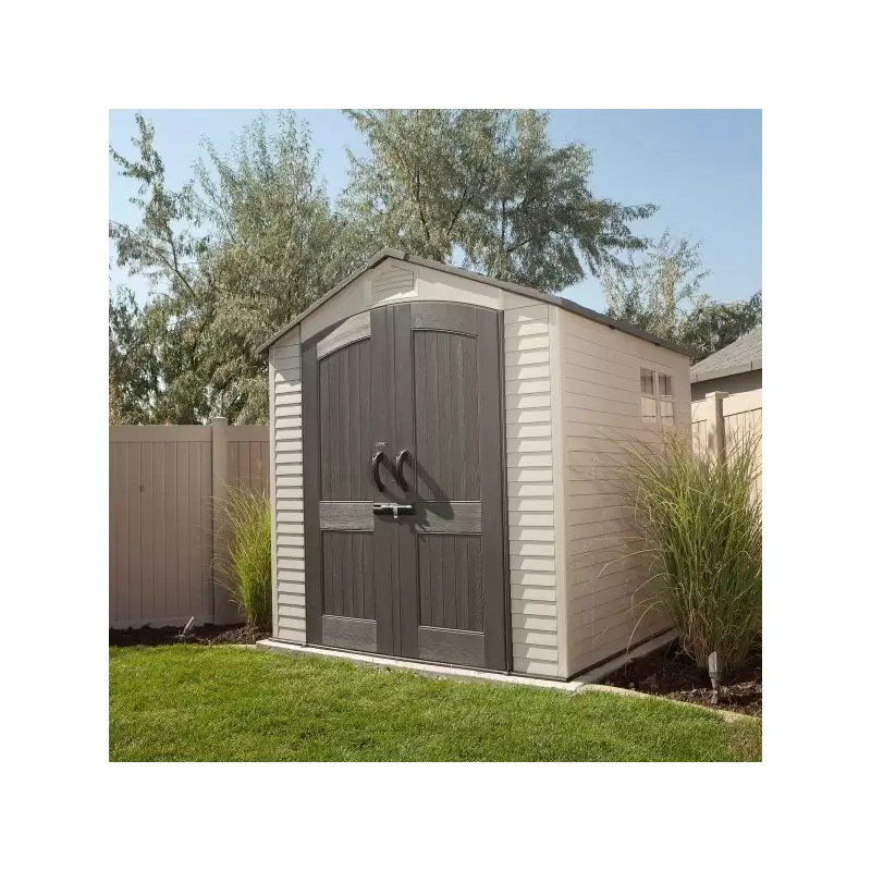 Shopshedmart 7' x 7' Plastic Storage Shed Kit with 2 Windows