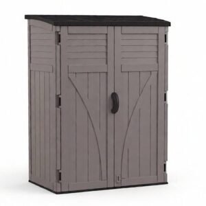 Vertical Storage Shed 54 Cu Ft Stoney and Black